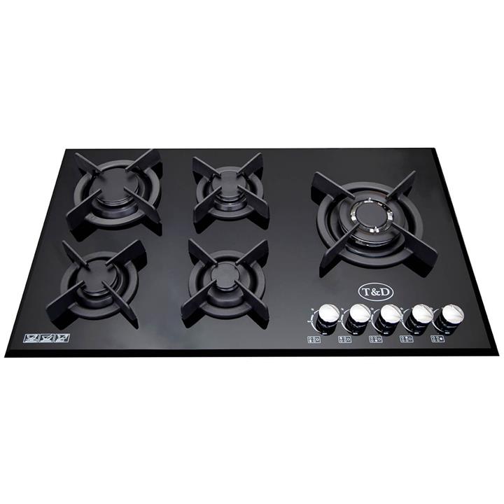 اجاق گاز صفحه ای شیشه ای تی اند دی مدل TD105i T AND D TD105i Glass Gas Hob